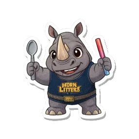 犀牛吹泡泡睡觉 Chubby Rhino Fun sticker for expressive chats and social replies.