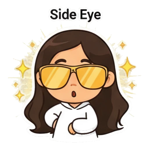 Confident girl posing with hands on hips and yellow sunglasses Cool Girl Daily Vibes sticker for expressive chats and social replies.