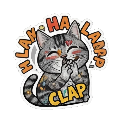 调皮眨眼的猫咪 Sugar Skull Tabby sticker for expressive chats and social replies.