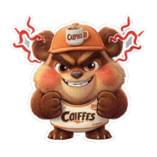 小熊气得发抖 Cute Bear Daily Stickers sticker for expressive chats and social replies.
