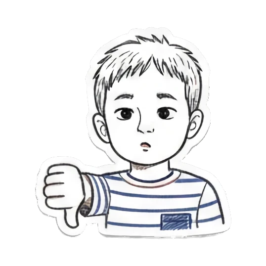 男孩吃惊WOW Boy's Doodle Diary sticker for expressive chats and social replies.