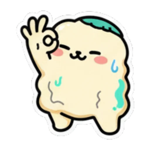 Chef giving an "OK" sign. Cute Chef Dumpling sticker for expressive chats and social replies.