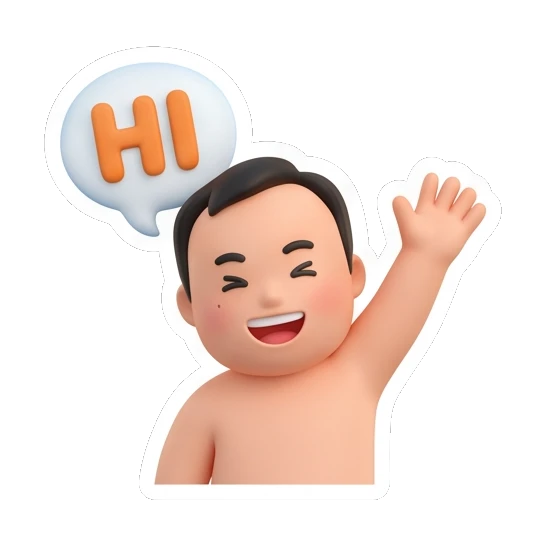 男孩挥手打招呼 Summer Boy Adventures sticker for expressive chats and social replies.