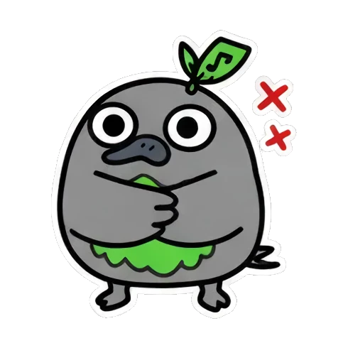 小鸟抱臂思考表示疑惑 Cute Bird Emotions sticker for expressive chats and social replies.