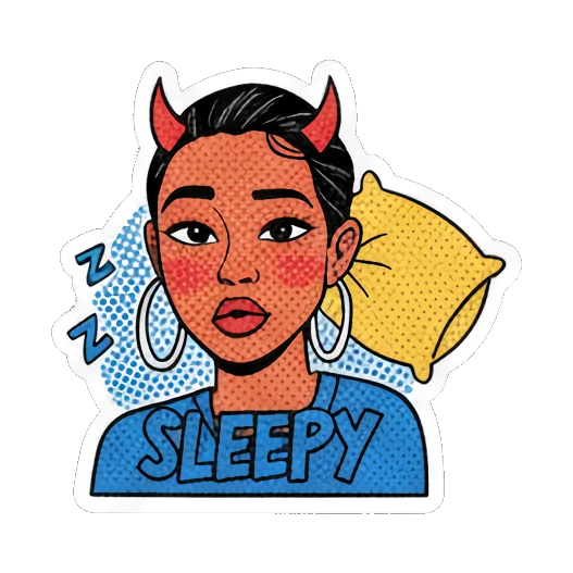 震惊的女孩瞪眼 Retro Pop Girl Expressions sticker for expressive chats and social replies.