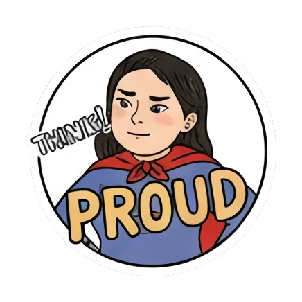 自豪超人 Expressive Girl Daily sticker for expressive chats and social replies.