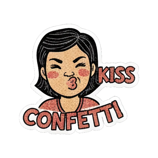 妈妈庆祝撒花 Cheerful Mom Daily Life sticker for expressive chats and social replies.