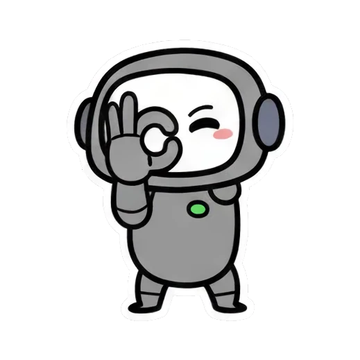 机器人比心表示爱意 Cute Robot Daily Expressions sticker for expressive chats and social replies.