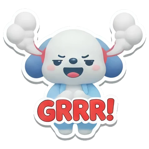 Sticker 4 from blue dog, designed for expressive chats, social replies, and everyday reactions.