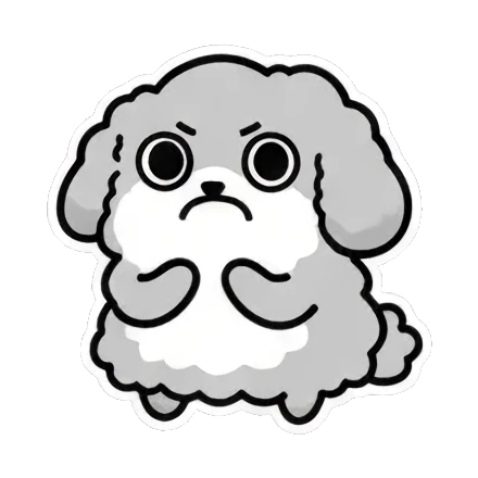 狗狗合十祈求 Cute Fluffy Dog Stickers sticker for expressive chats and social replies.