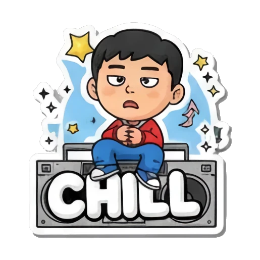 Boy singing into a microphone Street Style Hip-Hop Boy sticker for expressive chats and social replies.