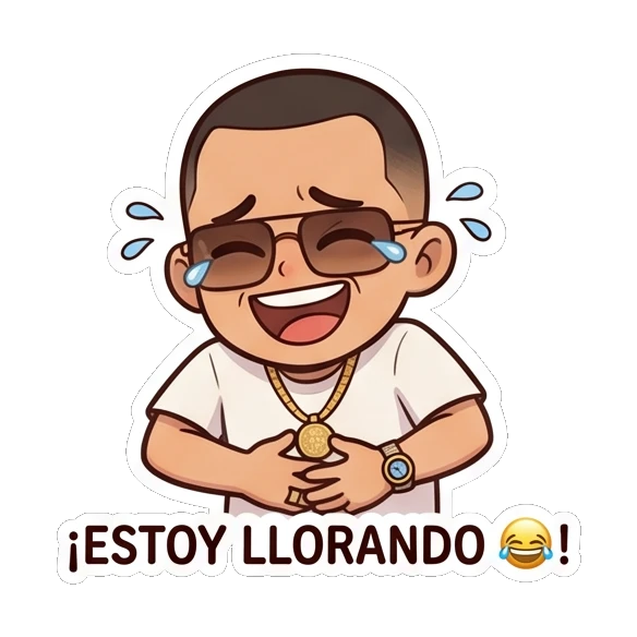 Man laughing hysterically with tears of joy Cool Urban Guy Daily sticker for expressive chats and social replies.