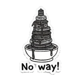 女孩看着高耸的甜点 Little Girl Daily Moods sticker for expressive chats and social replies.