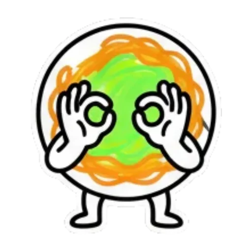 角色双手比心表达爱意。 Cute Foodie Expressions sticker for expressive chats and social replies.