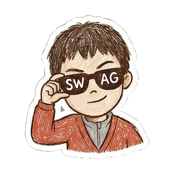 cool boy with sunglasses Little Boy Doodle Expressions sticker for expressive chats and social replies.