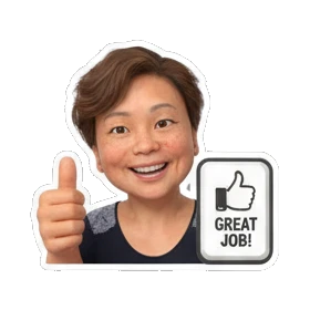mother giving thumbs up Cheerful Mom Daily Life sticker for expressive chats and social replies.