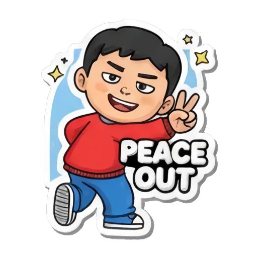 Boy posing with swagger Street Style Hip-Hop Boy sticker for expressive chats and social replies.