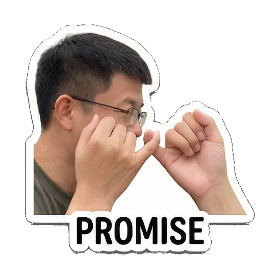 pinky promise gesture Sweet Couple Moments sticker for expressive chats and social replies.