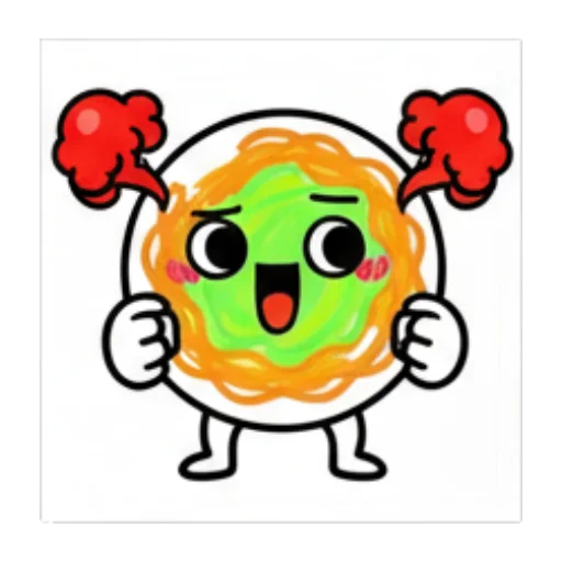 叉腰生气。 Green Blob Expressive Stickers sticker for expressive chats and social replies.