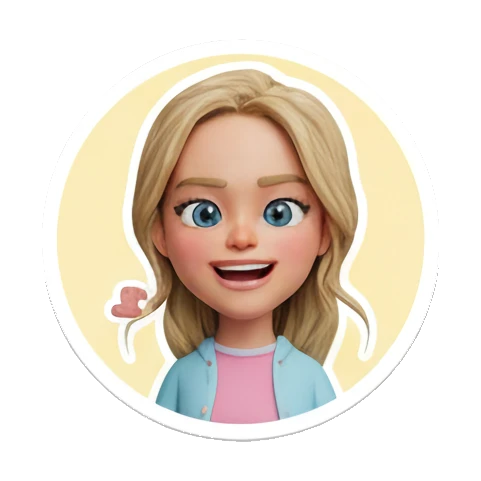 疑惑思考状态 Blonde Girl Daily Vibes sticker for expressive chats and social replies.