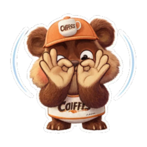 小熊害羞捂脸 Cute Bear Daily Stickers sticker for expressive chats and social replies.