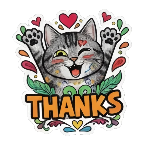 双手鼓掌庆祝 Sugar Skull Tabby sticker for expressive chats and social replies.