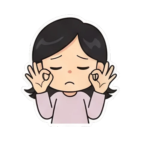 making ok gesture Cheerful Girl Daily Life sticker for expressive chats and social replies.