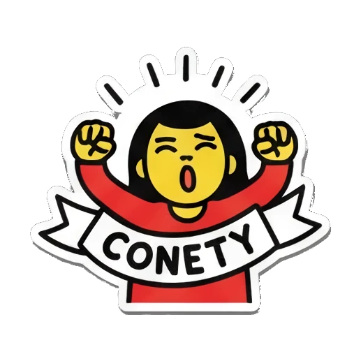 女孩鼓掌欢呼 Pop Art Girl Expressions sticker for expressive chats and social replies.