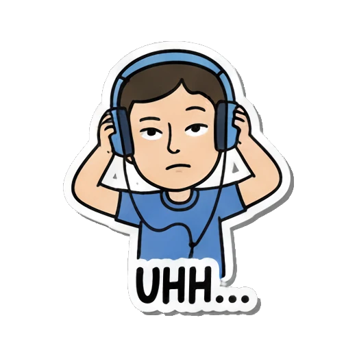 listening to music Summer Boy Adventures sticker for expressive chats and social replies.