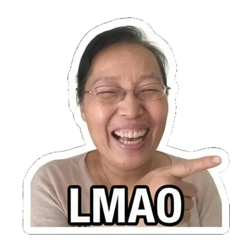 大笑并指向LMAO. Mom's Daily Reactions sticker for expressive chats and social replies.