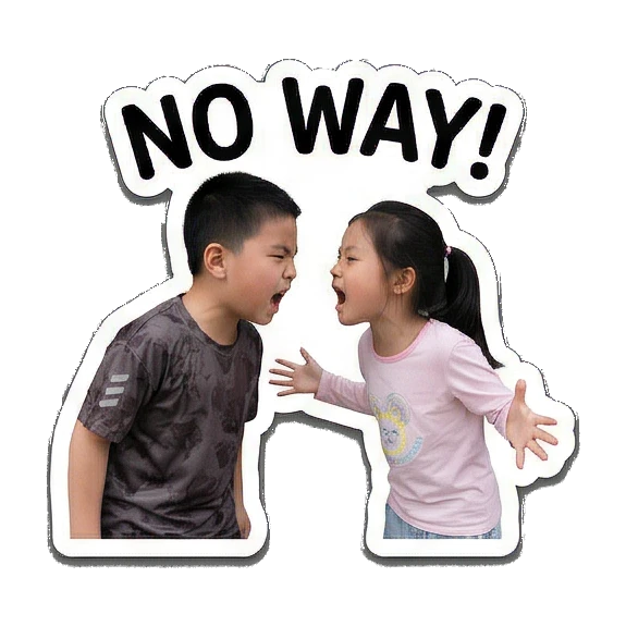 兄妹吵架争执 Siblings Daily Vibes sticker for expressive chats and social replies.