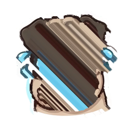 Pug crying with blue tears and crossed arms Dapper Pug Daily sticker for expressive chats and social replies.