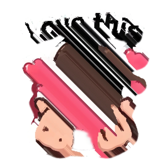 Young woman with heart-shaped eyes making a finger heart gesture. My Daily Cartoon Life sticker for expressive chats and social replies.