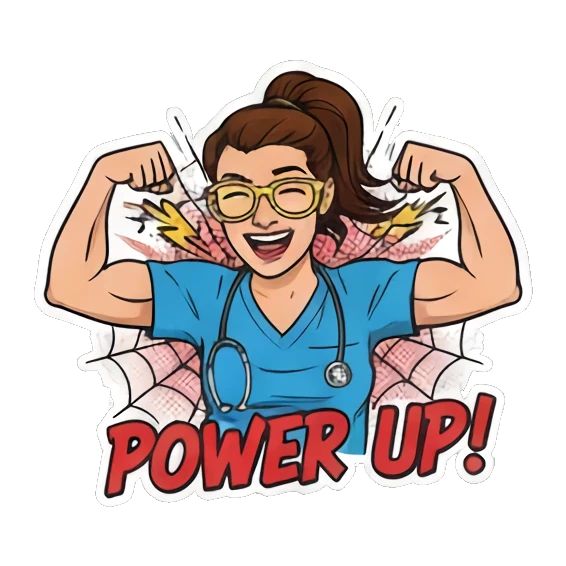 护士比赞说OKAY! Nurse Life Vibes sticker for expressive chats and social replies.