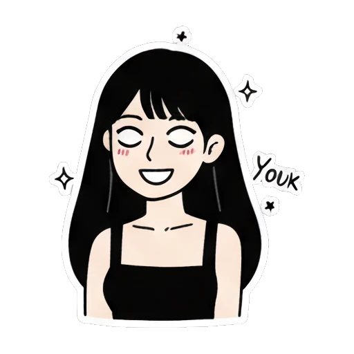 Girl smiling happily saying Yes Daily Life of a Cool Girl sticker for expressive chats and social replies.