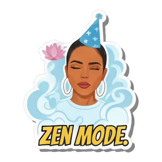潮人日常情绪 Trendy Girl's Pop Art Moods sticker for expressive chats and social replies.