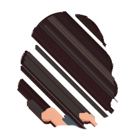 Curly-haired girl looking pleading with teary eyes Curly Haired Girl Daily Life sticker for expressive chats and social replies.