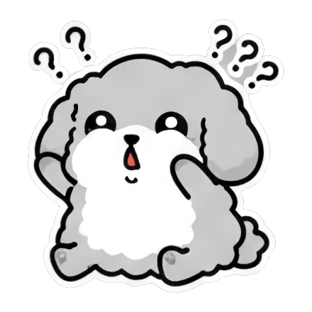 狗狗惊讶张嘴 Cute Fluffy Dog Stickers sticker for expressive chats and social replies.