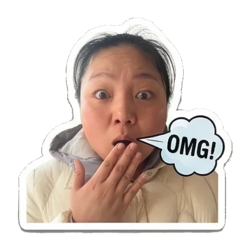 表达日常喜怒哀乐 Real Person Expressive Stickers sticker for expressive chats and social replies.
