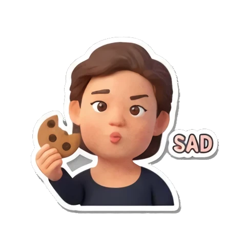 思考疲惫放松 Pop Mart Girl's Moods sticker for expressive chats and social replies.