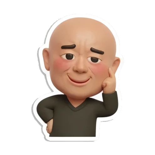 困倦打瞌睡状态 Baldy Buddy Daily Vibes sticker for expressive chats and social replies.