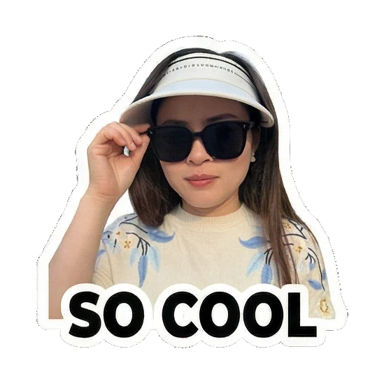 成年女性指着前方说I SEE YOU Lively Lady's Expressive Moments sticker for expressive chats and social replies.