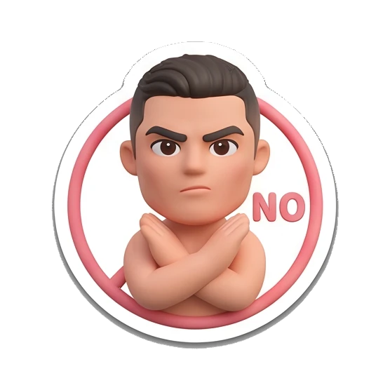 Boy crossing arms in rejection with NO text Summer Vibes Boy sticker for expressive chats and social replies.
