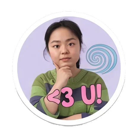 年轻女性形象 My Many Moods sticker for expressive chats and social replies.