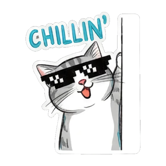 Motivated cat saying GO GO GO? Mischievous Meow Moments sticker for expressive chats and social replies.