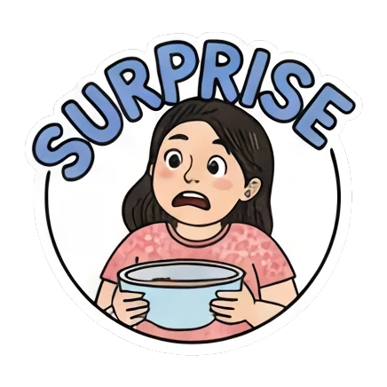 惊喜吃瓜 Expressive Girl Daily sticker for expressive chats and social replies.