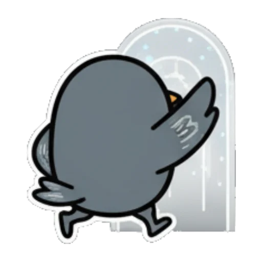 小鸟转身挥手告别 Cute Bird Daily Stickers sticker for expressive chats and social replies.