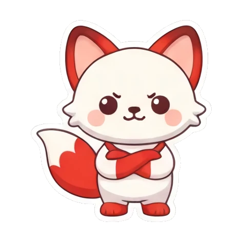 angry fox with steam Cheerful Red Fox Adventures sticker for expressive chats and social replies.