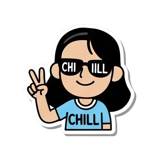 流泪伤心 Daily Life of a Girl sticker for expressive chats and social replies.