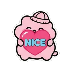 流泪大笑的团子 Pink Blob Buddies sticker for expressive chats and social replies.